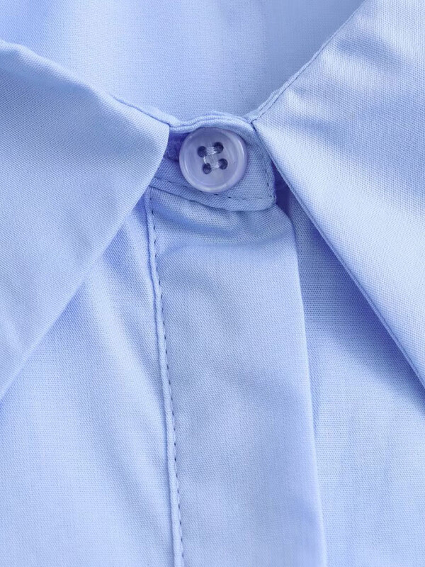 LANMREM višenamjenska majica s zavojima za žene, na rever, jednobojna majica s dugim rukavima na jedno kopčanje Uredska dama, novo 2024. 32C1298