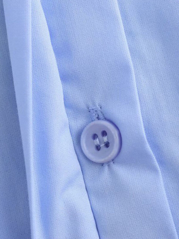 LANMREM višenamjenska majica s zavojima za žene, na rever, jednobojna majica s dugim rukavima na jedno kopčanje Uredska dama, novo 2024. 32C1298