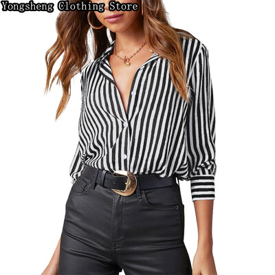 Ženska košulja s ledenim svilenim printom dugih rukava Independent Station 2024, nova leopard pruga, ležerna odjeća