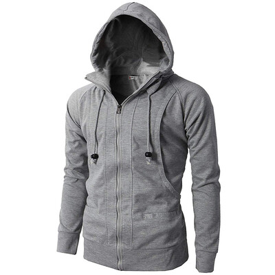 Toamnă Iarnă Nouă, lejer, casual, cu fermoar, hanorace pentru bărbați, culoare solidă, la modă, cardigan, hanorac cu glugă, haină pentru bărbați.