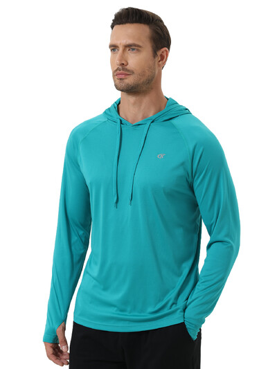 Muška majica s kapuljačom dugih rukava UPF 50+ Zaštita od sunca Sportska teretana Pecanje Biciklizam Brzo sušeće majice