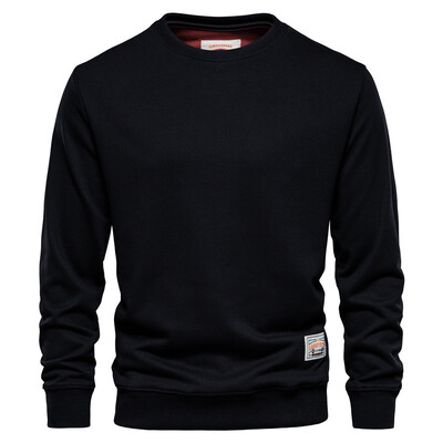 Pulover Streetwear Bumbac Hanorac pentru bărbați Casual culoare solidă Hanorac cu mânecă lungă de primăvară Bărbați Calitate clasică Haine pentru bărbați