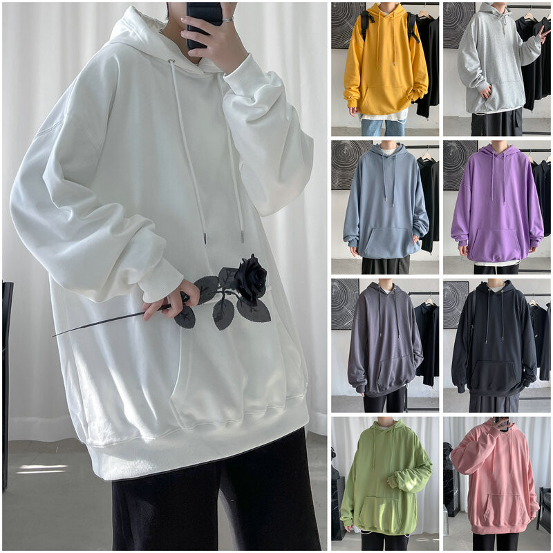 Μόδα ανδρικά φούτερ 2023 Άνοιξη φθινόπωρο Hip Hop Ανδρικά πουλόβερ Φούτερ Ανδρικά φούτερ με κουκούλα Ανδρικά μονόχρωμα φούτερ