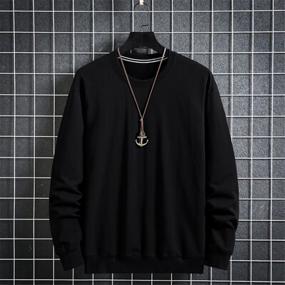 Ühevärvilised dressipluusid Meeste 10XL Suures suuruses dressipluus Kevad-Sügislik dressipluus Meeste Soliidne Pullover Suur suurus 10XL