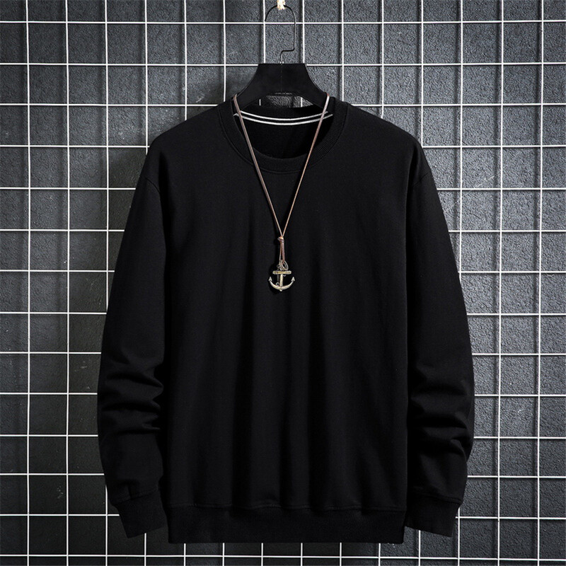 Ühevärvilised dressipluusid Meeste 10XL Suures suuruses dressipluus Kevad-Sügislik dressipluus Meeste Soliidne Pullover Suur suurus 10XL