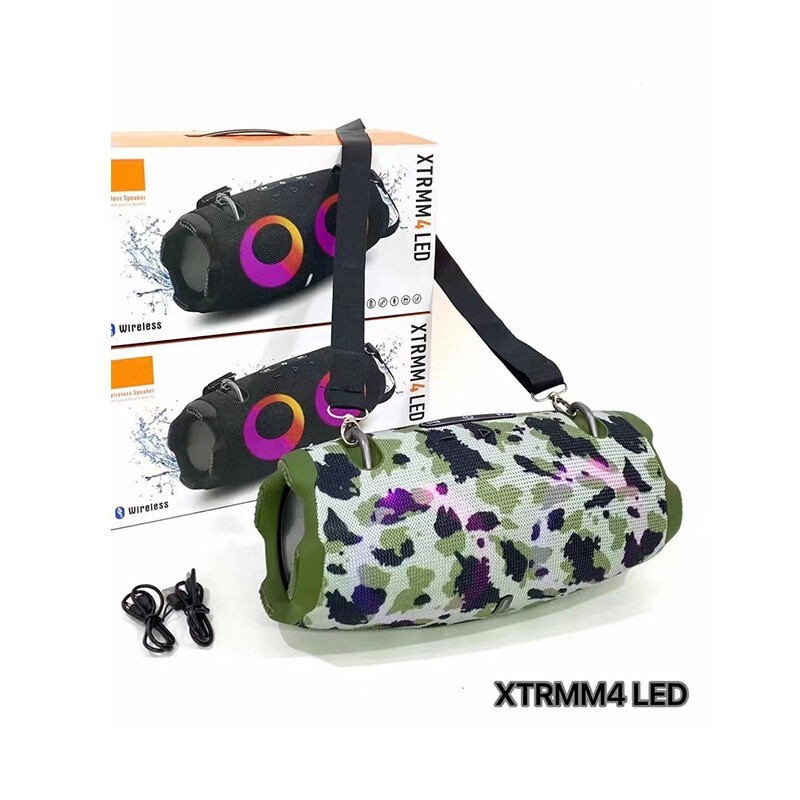 Prekogranični vojni bubanj 4. generacije Bluetooth zvučnika Vanjski remen High Power Subwoofer XTREEM4 LED Bluetooth zvučnik