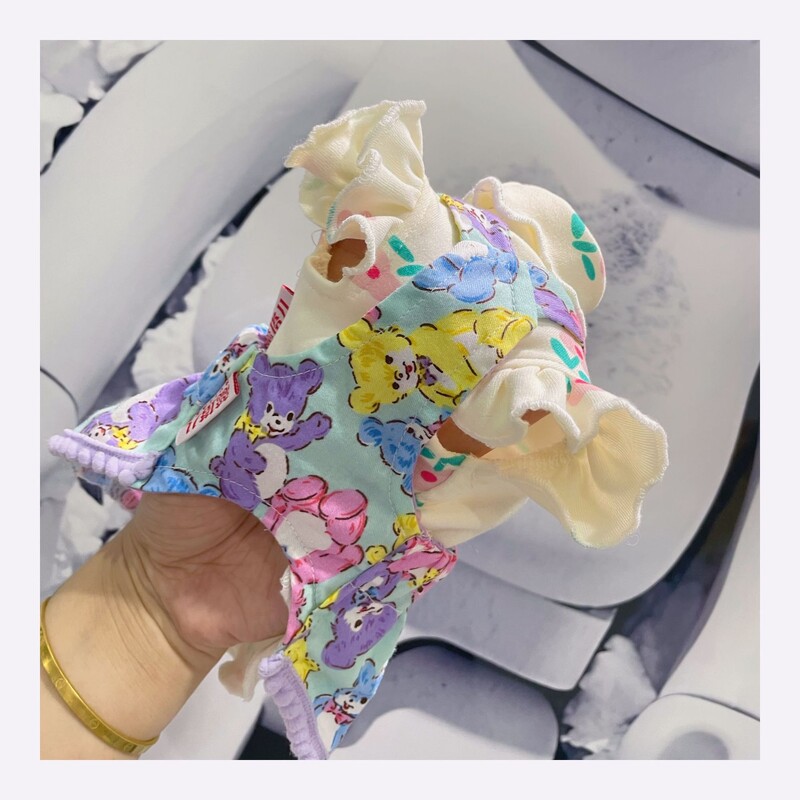 Odjeća za kućne ljubimce Slatki tulipanski bazni kaput za malog psa Leteći rukav Mali cvijet Čisti pamuk Visoki ovratnik Topla odjeća za jesen zimu