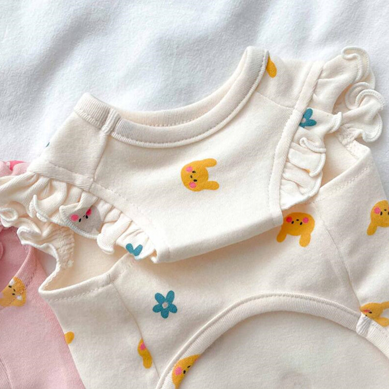 2023 Pink Bunny Dog Vest Tanki pulover za kućne ljubimce Cat Bichon Ljetna haljina Psić može biti pamuk Prozračna odjeća za pse