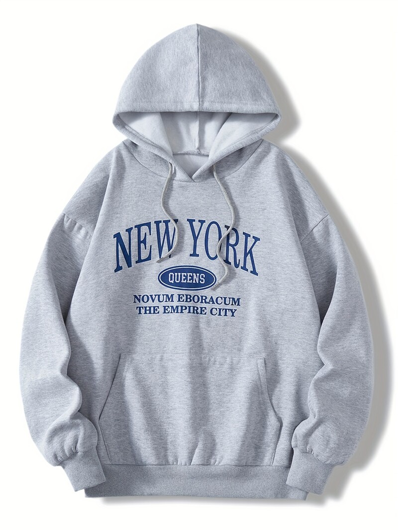 New York Queens Hoodies s otisnutim slovima Ulična moda Ženske majice s kratkim rukavima Mekani pulover s okruglim izrezom Široka ženska gornja odjeća