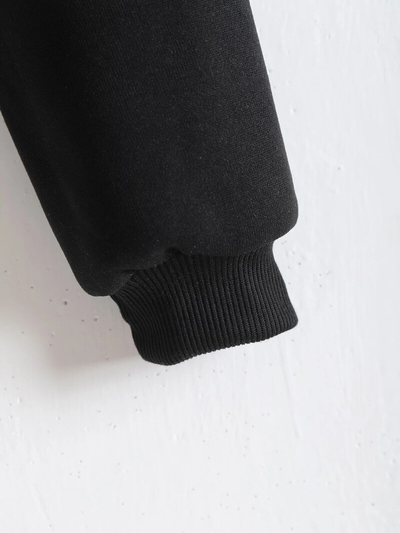 Hanorac cu șnur în stil scurt pentru femei, toamnă și iarnă, din catifea, cu mâneci lungi și fermoar.