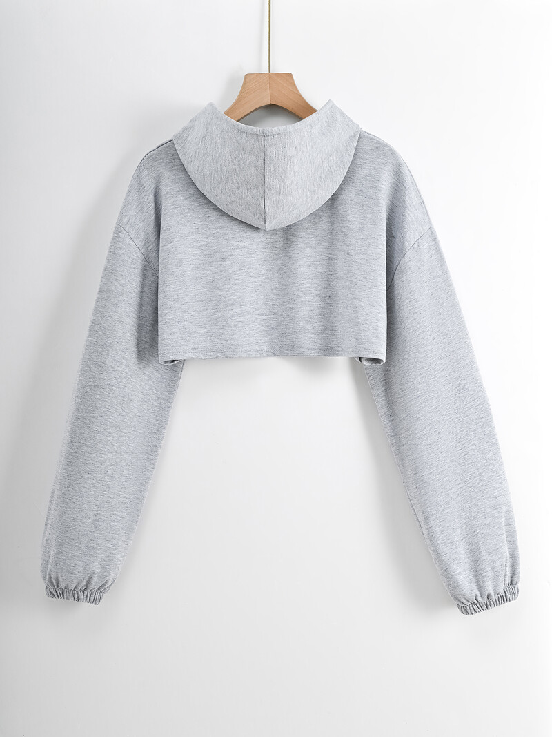 Drop Shoulder Super Crop sutraukiamas gobtuvas