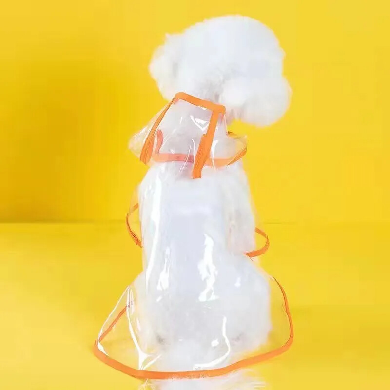 Kućni ljubimac Pas Puppy Prozirna kišna odjeća Kabanica Kućni ljubimac s kapuljačom Vodootporna jakna Odjeća Meki PVC Kabanica za male pse Puppy Kišni pončo