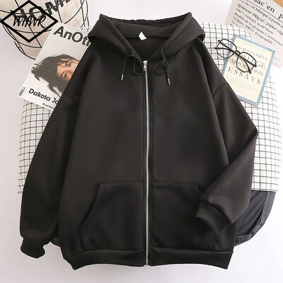 Jachete din fleece pentru bărbați Hanorace cu fermoar la modă, primăvară, toamnă, lejer, ocazional, jachetă cu glugă, cu mânecă lungă, Y2k, pentru femei