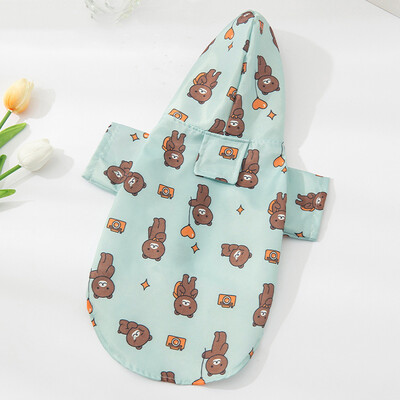 Pelernă de ploaie pentru câini cu desene animate Haine impermeabilă pentru câini pentru câini de talie mică, mijlocie, în aer liber, jachetă de ploaie pentru cățeluș, articole pentru animale de companie