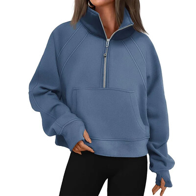 Nove ženske majice s kratkim rukavima Proljetna i jesenska slobodna majica s dugim rukavima s gornjim džepovima za žene