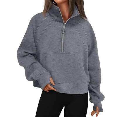 Nove ženske majice s kratkim rukavima Proljetna i jesenska slobodna majica s dugim rukavima s gornjim džepovima za žene