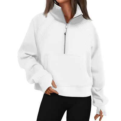 Nove ženske majice s kratkim rukavima Proljetna i jesenska slobodna majica s dugim rukavima s gornjim džepovima za žene