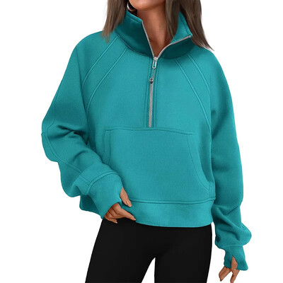 Nove ženske majice s kratkim rukavima Proljetna i jesenska slobodna majica s dugim rukavima s gornjim džepovima za žene