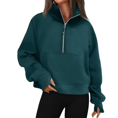 Nove ženske majice s kratkim rukavima Proljetna i jesenska slobodna majica s dugim rukavima s gornjim džepovima za žene