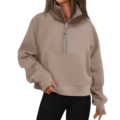 Nove ženske majice s kratkim rukavima Proljetna i jesenska slobodna majica s dugim rukavima s gornjim džepovima za žene