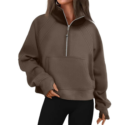 Nove ženske majice s kratkim rukavima Proljetna i jesenska slobodna majica s dugim rukavima s gornjim džepovima za žene