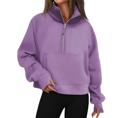 Nove ženske majice s kratkim rukavima Proljetna i jesenska slobodna majica s dugim rukavima s gornjim džepovima za žene