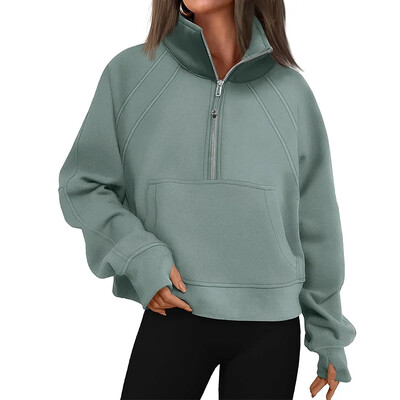 Nove ženske majice s kratkim rukavima Proljetna i jesenska slobodna majica s dugim rukavima s gornjim džepovima za žene