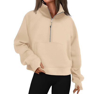 Nove ženske majice s kratkim rukavima Proljetna i jesenska slobodna majica s dugim rukavima s gornjim džepovima za žene