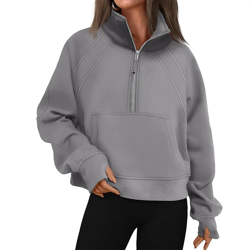 Nove ženske majice s kratkim rukavima Proljetna i jesenska slobodna majica s dugim rukavima s gornjim džepovima za žene