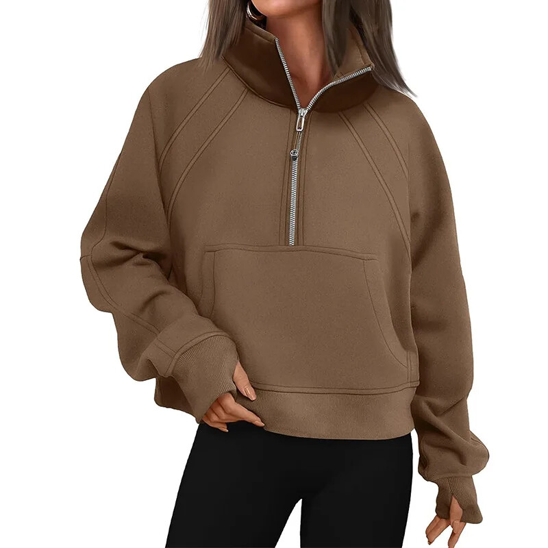 Nove ženske majice s kratkim rukavima Proljetna i jesenska slobodna majica s dugim rukavima s gornjim džepovima za žene