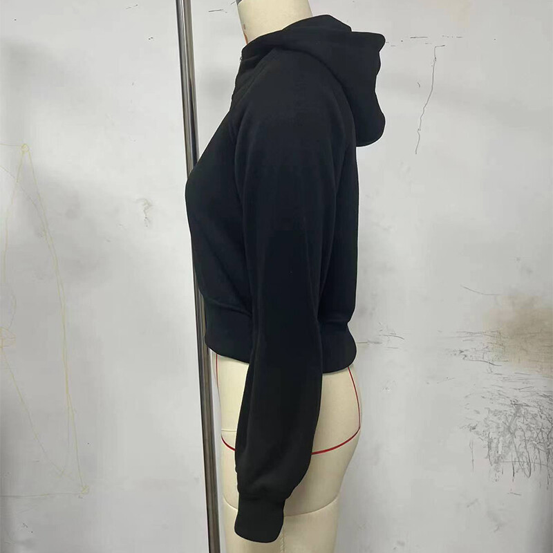 Tõmblukuga kapuutsid Naiste riided Paksud dressipluusid Talvise soojad riided Naistele Tugevad pikkade varrukatega kapuutsiga topid Ülerõivad mantlid