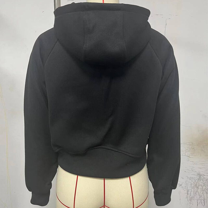 Tõmblukuga kapuutsid Naiste riided Paksud dressipluusid Talvise soojad riided Naistele Tugevad pikkade varrukatega kapuutsiga topid Ülerõivad mantlid