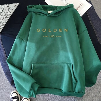 JungKook Golden Hoodie Women Aesthetic Standing Next To You Hoodies Унисекс албум Letter Print Златни пуловери Суичъри Корея