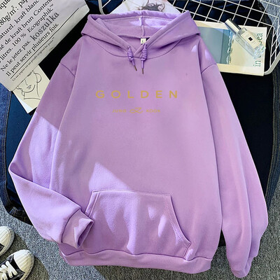 JungKook Kuldne Hoodie Naiste Esteetiline Teie kõrval Seisvad Pusad Unisex Album Kirjatrükk Kuldsed Pulloverid Pusad Korea