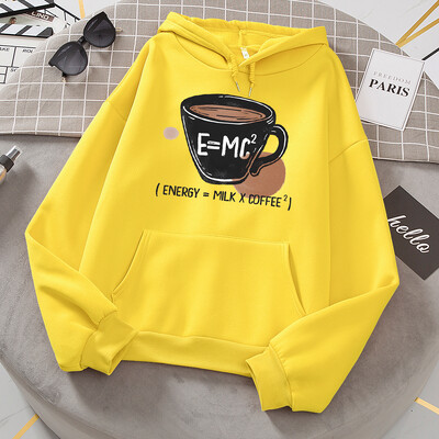 Emc Energy Milk Coffee kapuutsid Naiste fliis Mugav soe kapuuts Mood vabaaja kõik sobivad kapuutsiga sportlikud algsed põhiriided