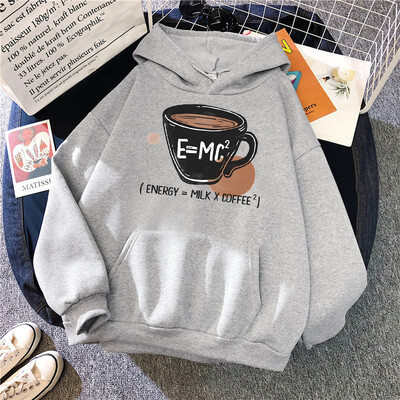 Emc Energy Milk Coffee kapuutsid Naiste fliis Mugav soe kapuuts Mood vabaaja kõik sobivad kapuutsiga sportlikud algsed põhiriided
