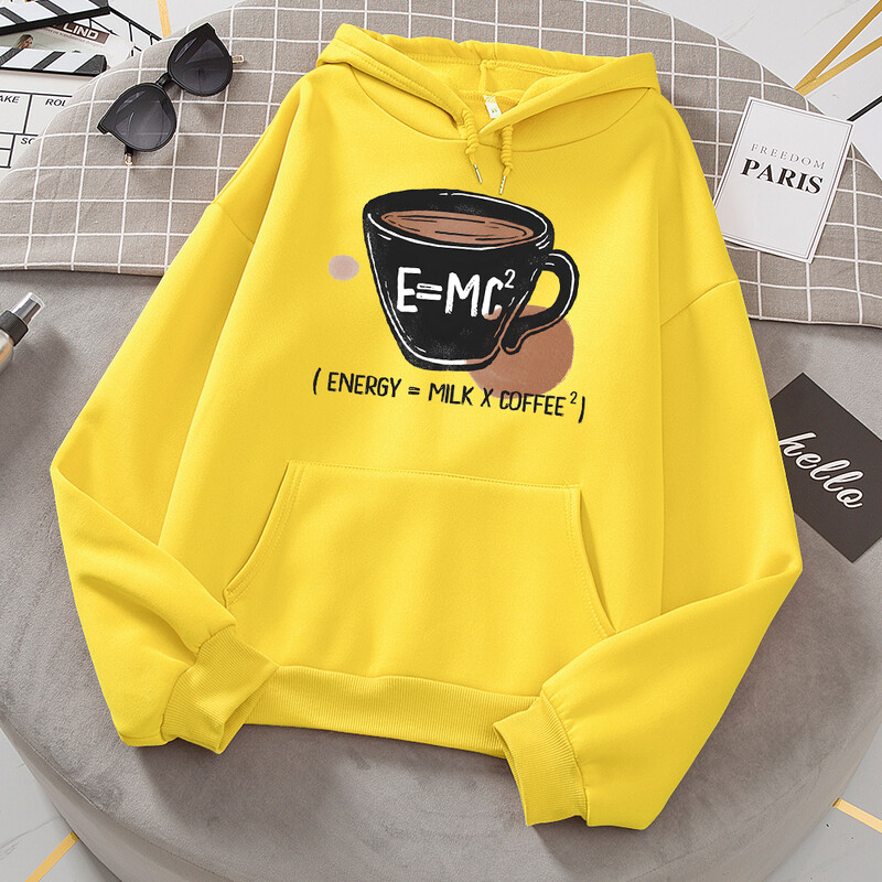 Emc Energy Milk Coffee kapuutsid Naiste fliis Mugav soe kapuuts Mood vabaaja kõik sobivad kapuutsiga sportlikud algsed põhiriided