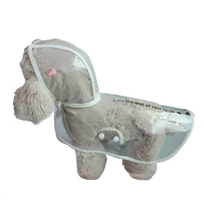 Pelernă de ploaie transparentă pentru câini, impermeabilă și la modă, PU pentru animale de companie, câine de talie mică și medie, câine cu două picioare, haină de ploaie nouă pisică