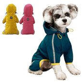 Αδιάβροχα κατοικίδια Σκύλος αντανακλαστικά για κουτάβια αδιάβροχα παλτά με κουκούλα για μικρά μεσαία σκυλιά Αδιάβροχη φόρμα Chihuahua Γαλλική φόρμα μπουλντόγκ