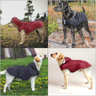Pelenă de ploaie pentru câini, confortabilă, reflectorizantă, haine ploioase pentru câini, în aer liber, pelerina impermeabilă, haine de ploaie pentru animale de companie