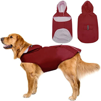 Câini Îmbrăcăminte impermeabilă Pelernă de ploaie pentru animale de companie cu bandă reflectorizante Jachetă cu glugă pentru pisici Pelenă de ploaie Materiale pentru exterior pentru animale de companie