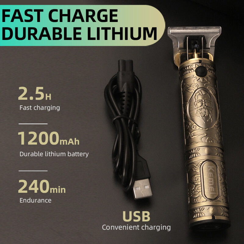 Kemei električni aparat za šišanje Profesionalni brijač Carving trimer Punjivi aparat za šišanje Relief bežični trimer za muškarce KM700B