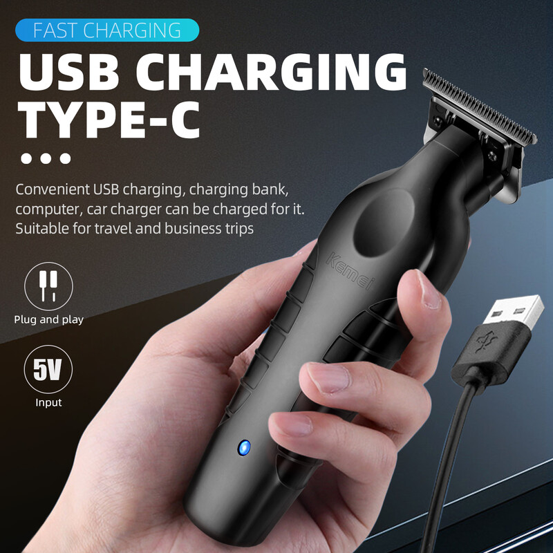 Kemei KM2299 profesionalni aparat za šišanje 0 mm Zero Gapped Carving Clipper Muški bežični trimer za kosu Električni stroj za šišanje