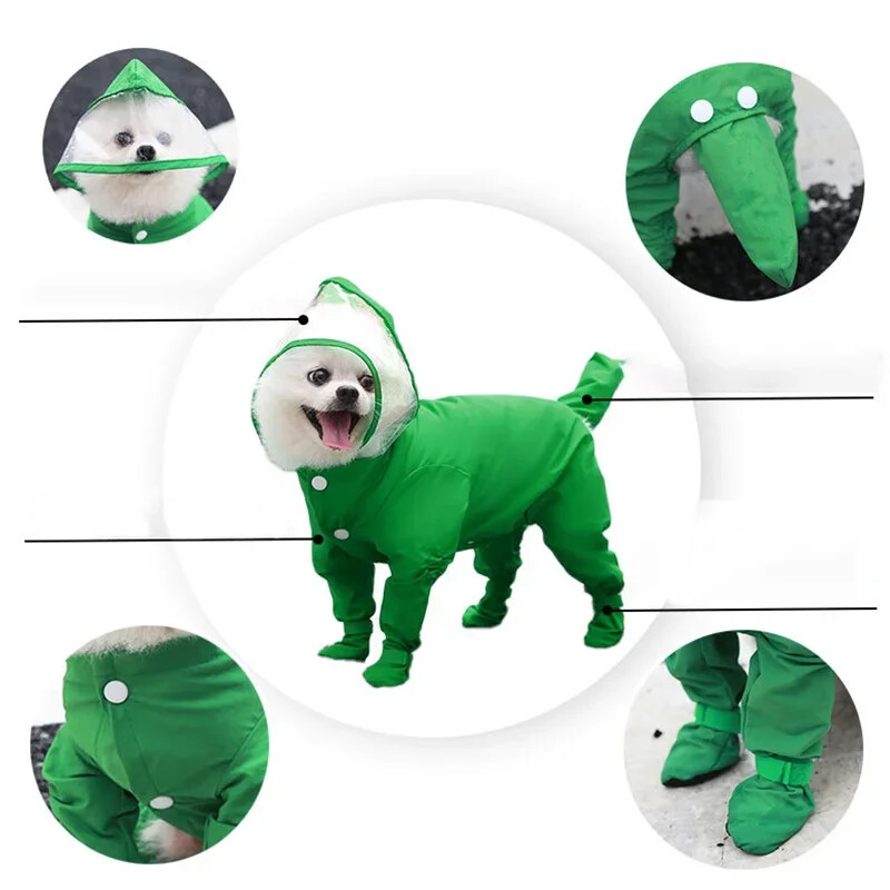 Slatka kabanica za kućne ljubimce Vodootporna, sveobuhvatna za mačke i pse Održavajte kućne ljubimce suhima za šetnju psa na kišnim danima Zalihe za kabanice