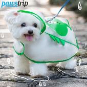 Kabanica za pse s lijepim printom Vodootporna odjeća za pse Prozirni kaput za kućne ljubimce za štene Brzo sušeći kabanica za pse Potrepštine za kućne ljubimce