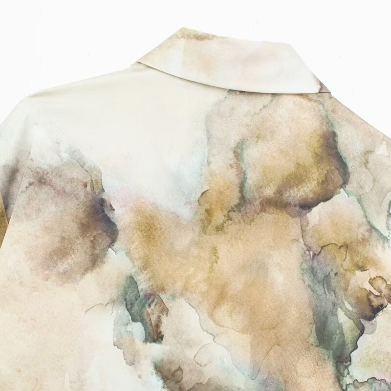 Tangada naiste prinditud pikkade varrukatega särk 2024 Moodsad naiste pluustopid 3H084