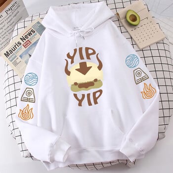 Суичър с качулка Avatar The Last Airbender Мъже Жени Appa YIP Letter Print Long Sleeve Autumn Anime Plus Size Sweatshirt Female Streetwear