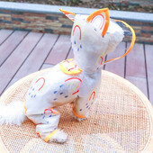 1kom odjeće za kućne ljubimce proljeće/ljeto žuta četveronožna dugina kabanica prikladna za male i srednje pse