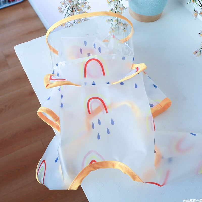 1kom odjeće za kućne ljubimce proljeće/ljeto žuta četveronožna dugina kabanica prikladna za male i srednje pse