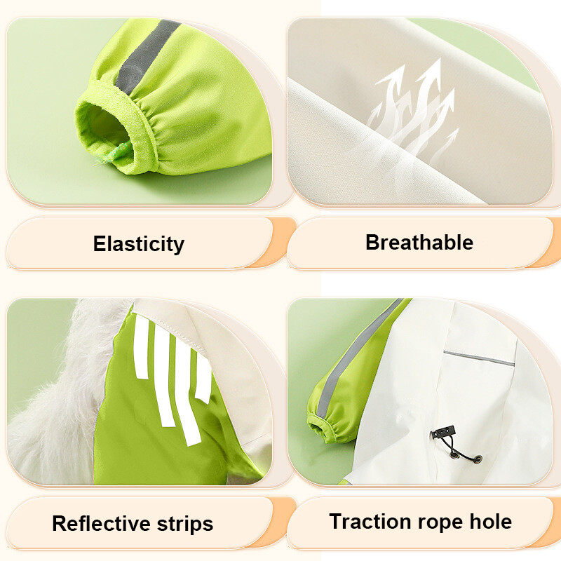 Kabanica za pse, reflektirajuća vodootporna odjeća za kućne ljubimce za čivavu, maltezer, kišna kabanica, kombinezon za male srednje pse, kabanica, kombinezon za pse